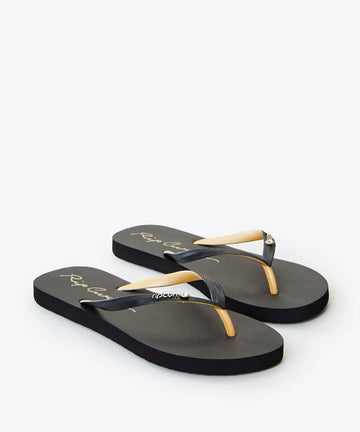 Rip Curl Script Wave Jandal - Black / Gold